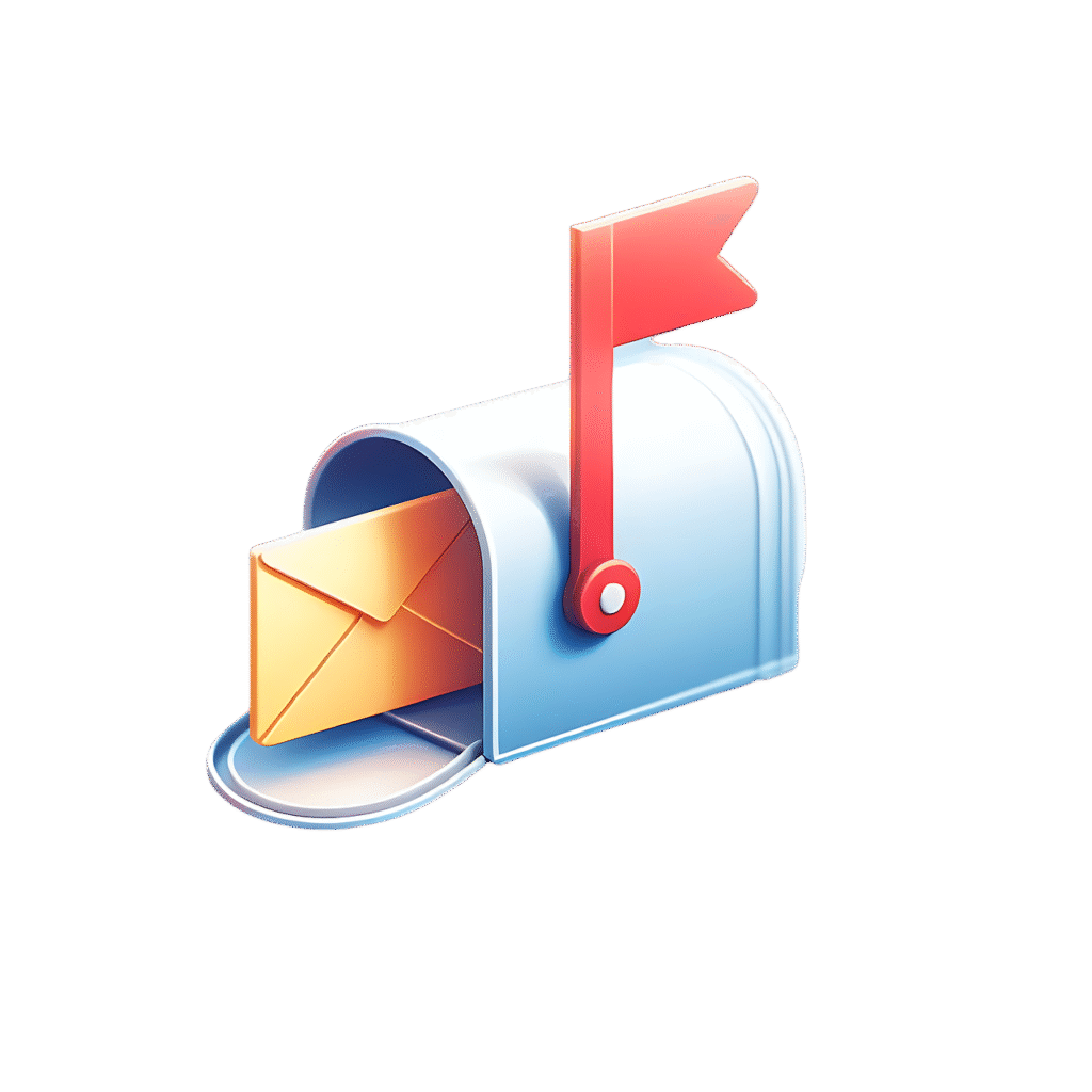 A letter is inside the box.